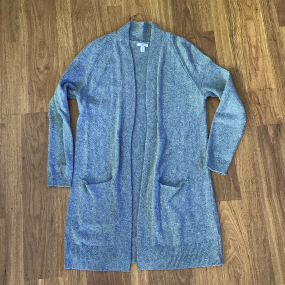 BP long gray cardigan with front pockets